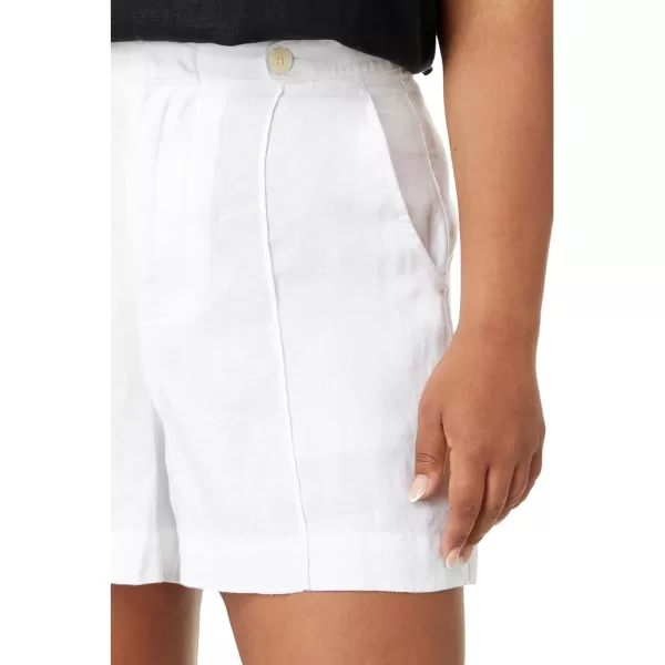 Madewell Womens Refined Linen Clean Tab ShortsEyelet White