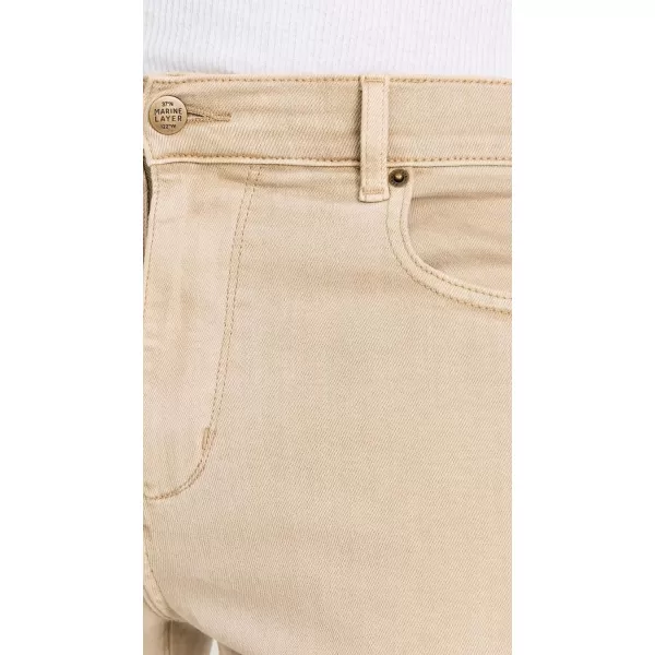 Marine Layer Mens 5 Pocket Twill Athletic Fit PantsKhaki