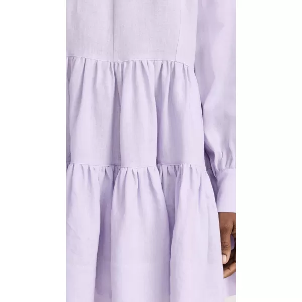 Marissa Webb Womens Daphne Linen Trapeze Mini DressLilac