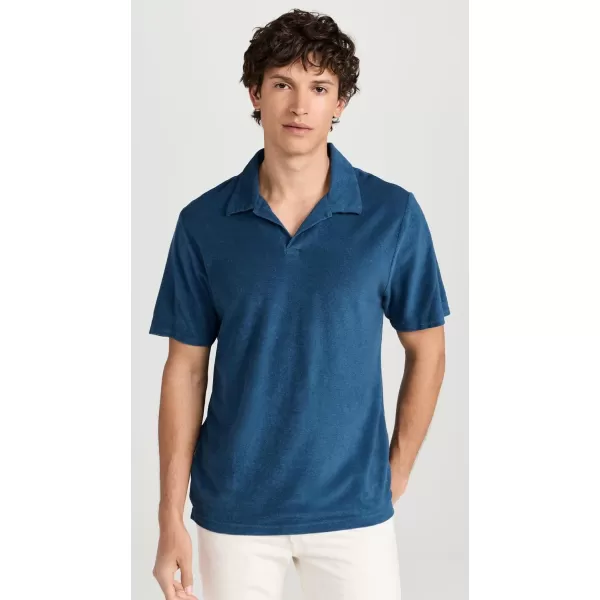 Mens Faustino Terry Cotton Blend PoloPerennial Blue