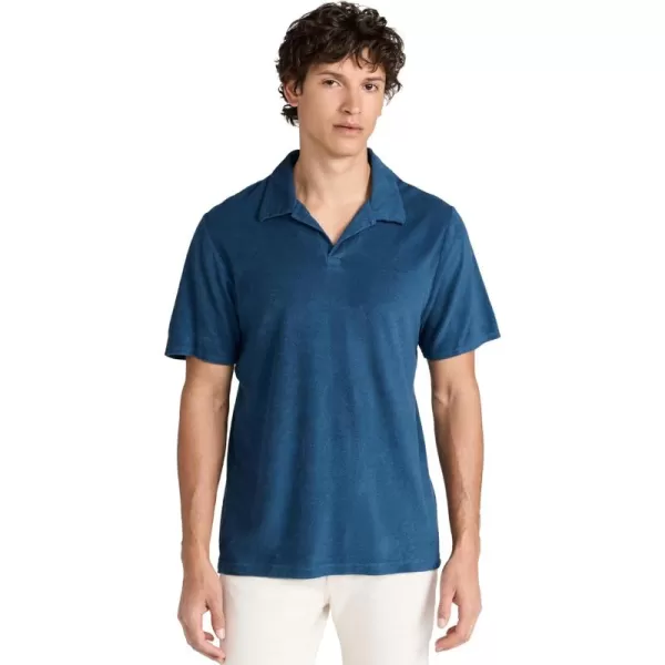 Mens Faustino Terry Cotton Blend PoloPerennial Blue