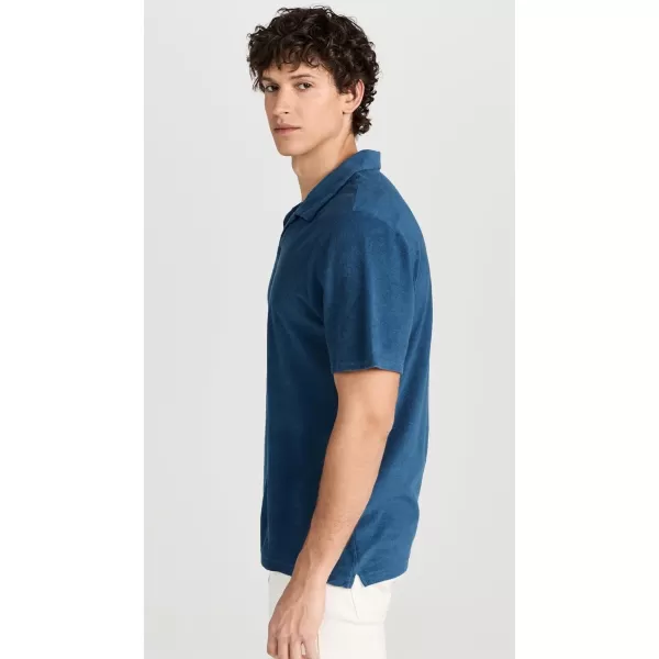 Mens Faustino Terry Cotton Blend PoloPerennial Blue