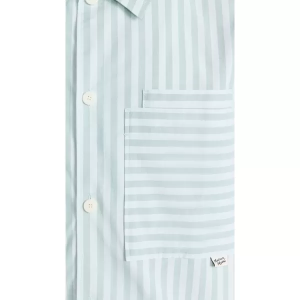 Mens OvershirtIce Blue Stripes