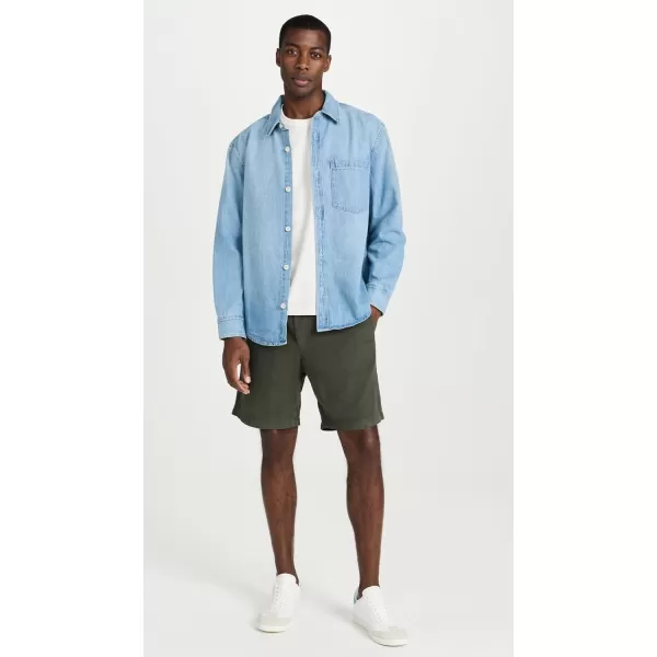 Norse Projects Mens Ezra Relaxed Cotton Linen 775 ShortsSpruce Green