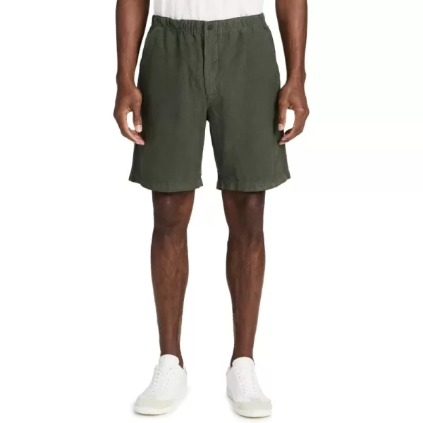 Norse Projects Mens Ezra Relaxed Cotton Linen 775 ShortsSpruce Green