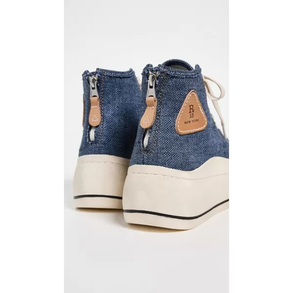 R13 Womens Kurt High Top SneakersLight Indigo