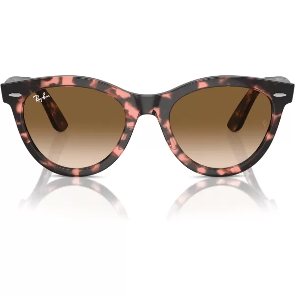 RayBan Rb2241 Wayfarer Way Round SunglassesPink HavanaClear Gradient Brown