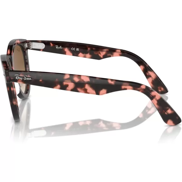 RayBan Rb2241 Wayfarer Way Round SunglassesPink HavanaClear Gradient Brown