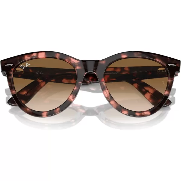 RayBan Rb2241 Wayfarer Way Round SunglassesPink HavanaClear Gradient Brown