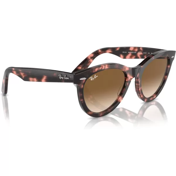 RayBan Rb2241 Wayfarer Way Round SunglassesPink HavanaClear Gradient Brown