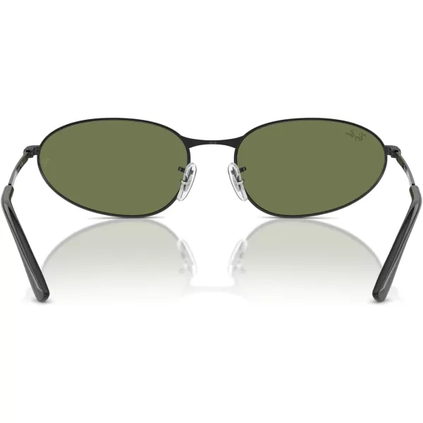 RayBan Rb3734 Oval SunglassesBlackDark Green