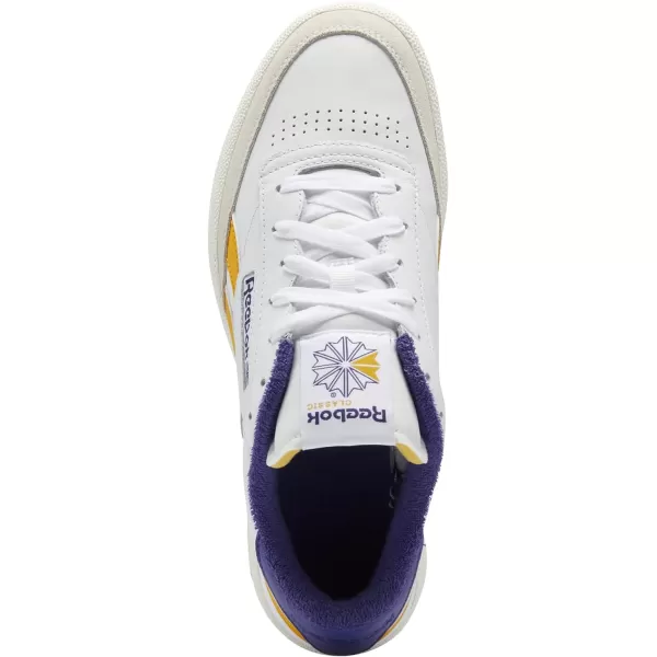 Reebok Classic Leather Women Training Running ShoesFtwr WhiteCollegiate GoldBold Purple