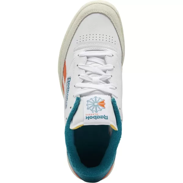 Reebok Classic Leather Women Training Running ShoesFtwr WhitePump OrangeSeaport Teal