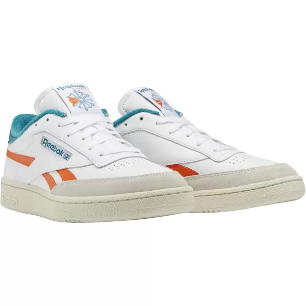 Reebok Classic Leather Women Training Running ShoesFtwr WhitePump OrangeSeaport Teal