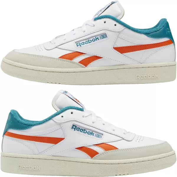 Reebok Classic Leather Women Training Running ShoesFtwr WhitePump OrangeSeaport Teal