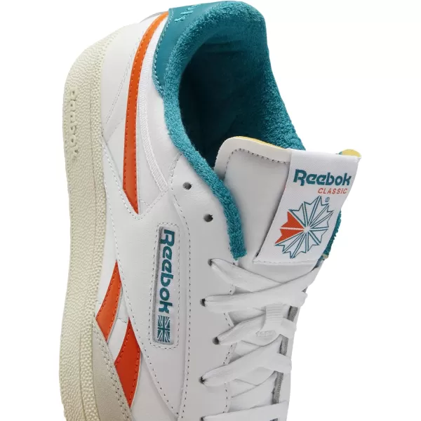 Reebok Classic Leather Women Training Running ShoesFtwr WhitePump OrangeSeaport Teal