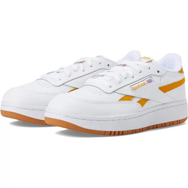 Reebok Womens Club C Double SneakerWhiteBright OchreGum