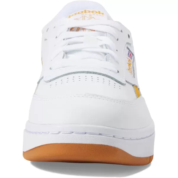 Reebok Womens Club C Double SneakerWhiteBright OchreGum