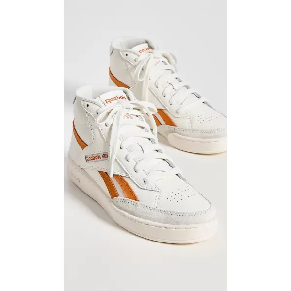 Reebok Womens Club C Form High Top SneakerChalkPeach FuzzBurnt Orange