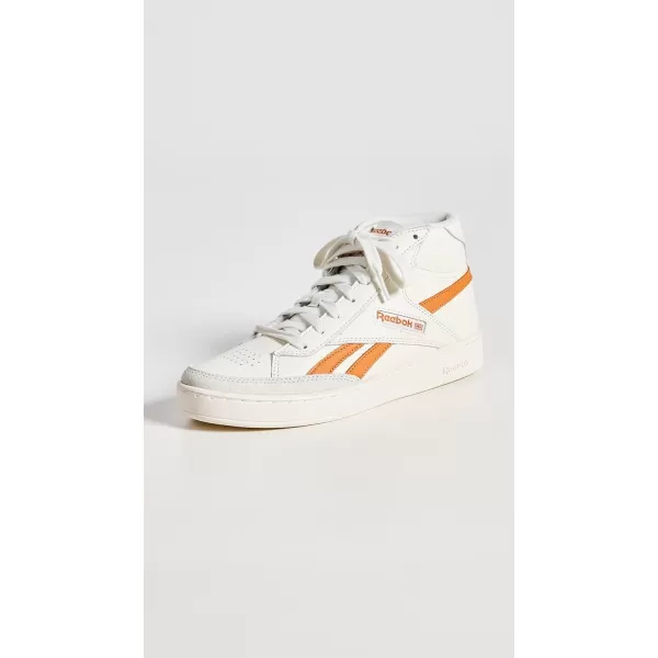 Reebok Womens Club C Form High Top SneakerChalkPeach FuzzBurnt Orange