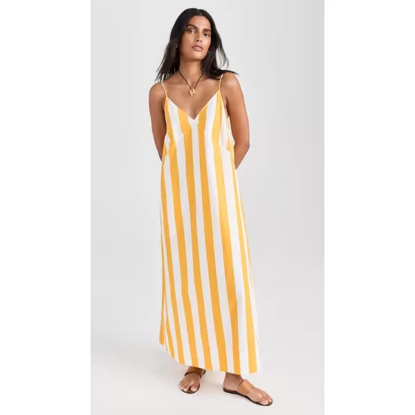 Rhode Womens Nadia DressTangerine Cabana Stripe