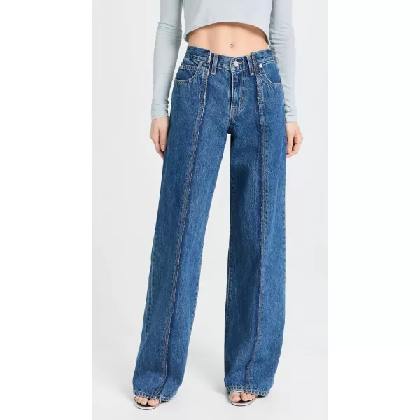 SLVRLAKE Womens ReWork Mica Paneled JeansForbidden Love