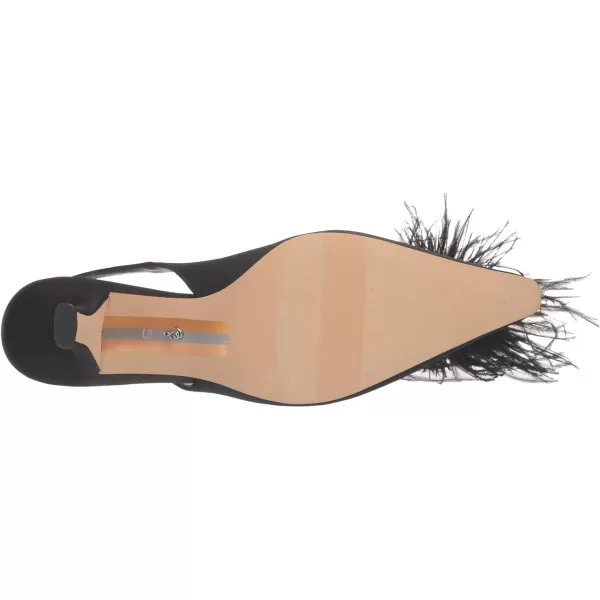 Sam Edelman Womens Bianka Slingback PumpBlack Satin Feather