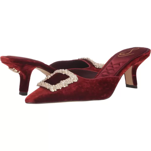 Sam Edelman Womens Brit Kitten Heel MuleDeep Cherry Luster