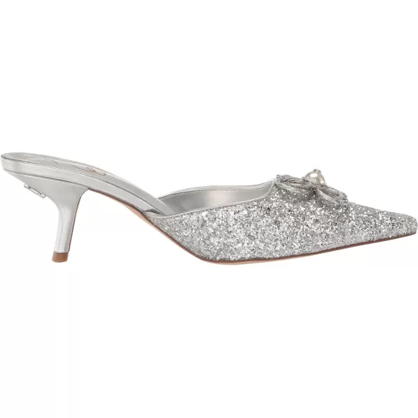 Sam Edelman Womens Brit Kitten Heel MuleSoft Silver