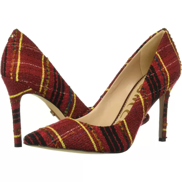 Sam Edelman Womens Hazel Pointed Toe PumpRed Multi British Plaid