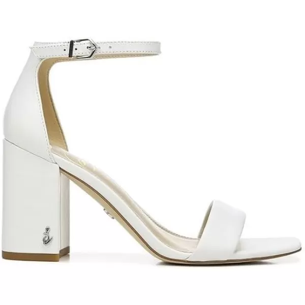 Sam Edelman Womens Yaro Block Heel SandalBright White Leather