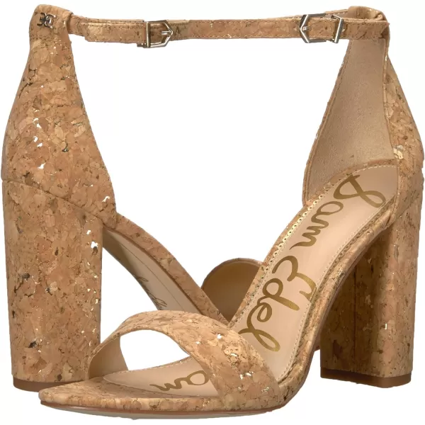 Sam Edelman Womens Yaro Block Heel SandalNaturalGold Cork