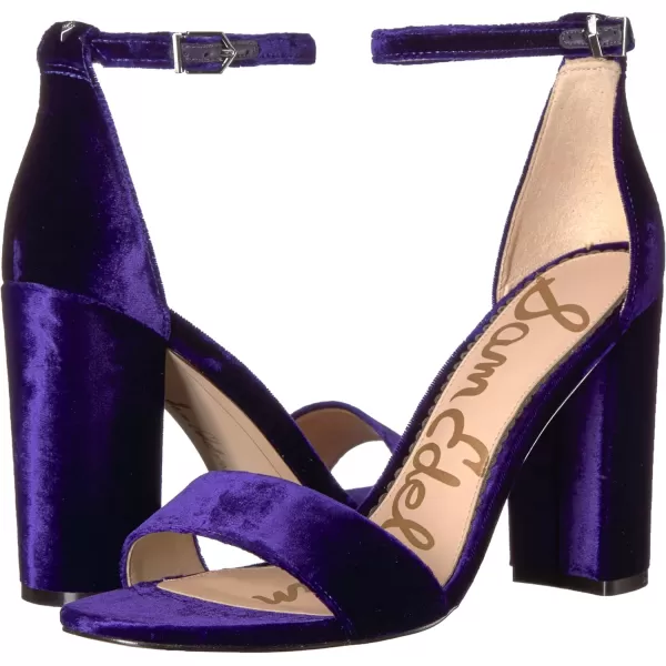 Sam Edelman Womens Yaro Block Heel SandalPurple Iris Velvet