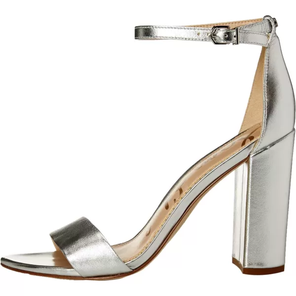 Sam Edelman Womens Yaro Block Heel SandalSilver Metallic