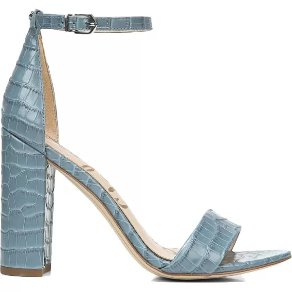 Sam Edelman Womens Yaro Block Heel SandalSmokey Blue Lucea Dress Croco Leather