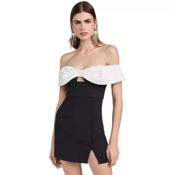 Self Portrait Womens Crepe Bow Mini DressBlack