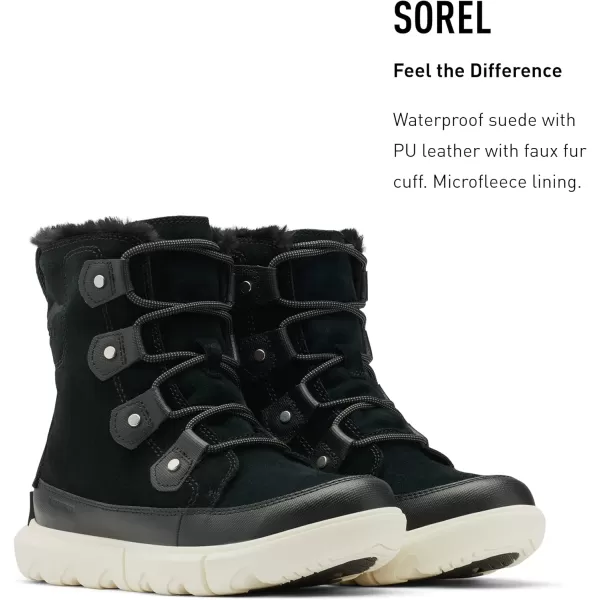 Sorel Womens Explorer Ii Carnival Snow BootBlack  Fawn