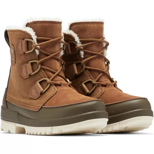 Sorel Womens Explorer Ii Carnival Snow BootBrown Velvet Tan X Olive Green