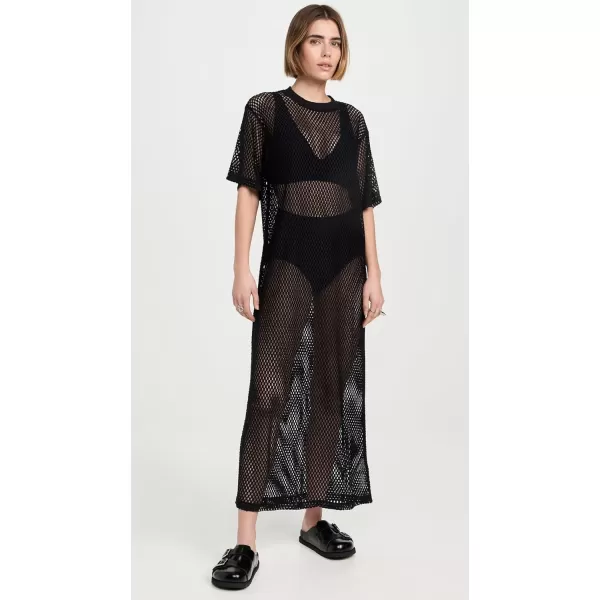 Stella Nova Womens Mesh Maxi TDressBlack