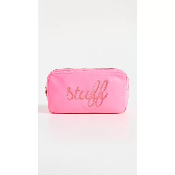 Stoney Clover Lane Womens Bubblegum Stuff Embroidered Small Pouch Bubblegum Pink One SizeBubblegum