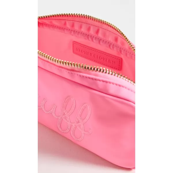 Stoney Clover Lane Womens Bubblegum Stuff Embroidered Small Pouch Bubblegum Pink One SizeBubblegum