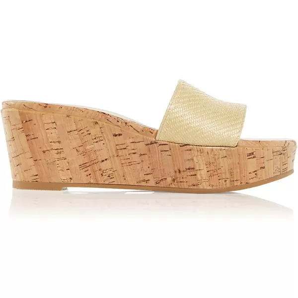 Stuart Weitzman Womens Summer Wedge SandalsFine RaffiaCork