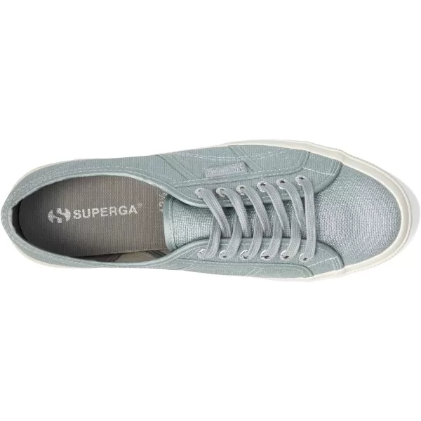 Superga Womens 2750 Pearl Matte Canvas SneakerGrey GreenishFull Avorio