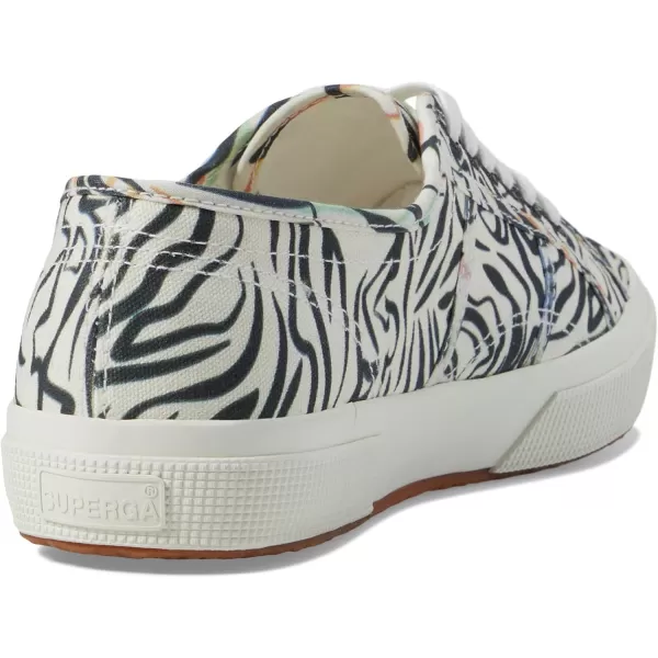 Superga Womens 2750 Pearl Matte Canvas SneakerZebra BlackMulticolor