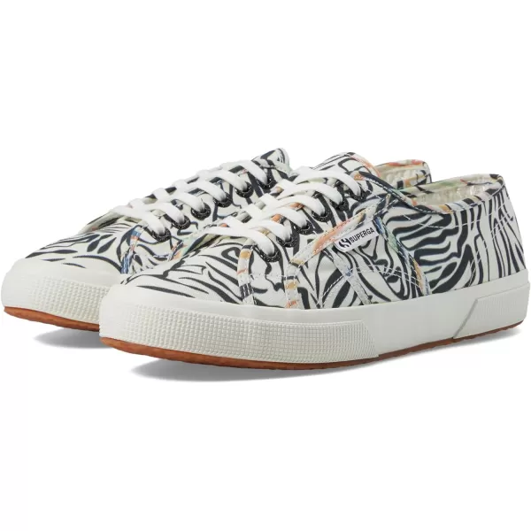 Superga Womens 2750 Pearl Matte Canvas SneakerZebra BlackMulticolor