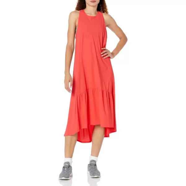 Sweaty Betty womens Explorer Ace Athletic Lightweight Sleeveless Midi DressTulip Red