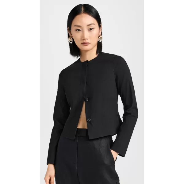 Theory Womens Crop Peplum JacketBlack