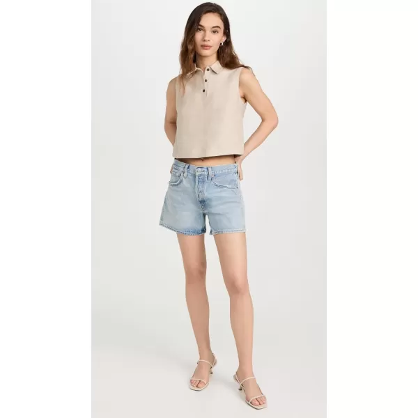 Theory Womens Crop Polo TopStraw