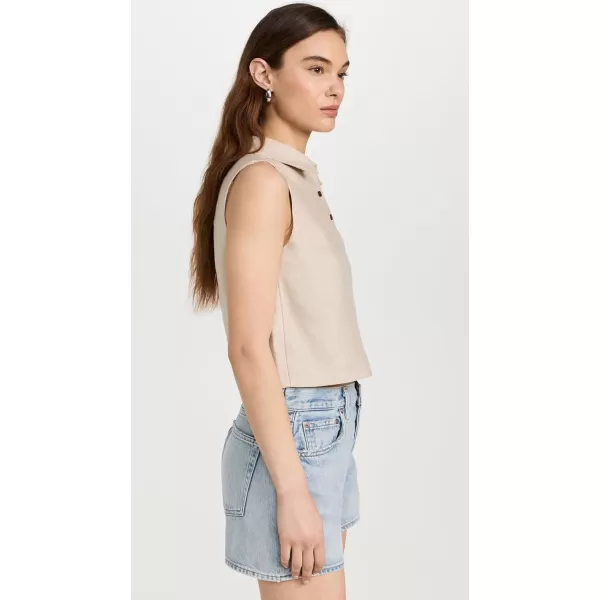 Theory Womens Crop Polo TopStraw