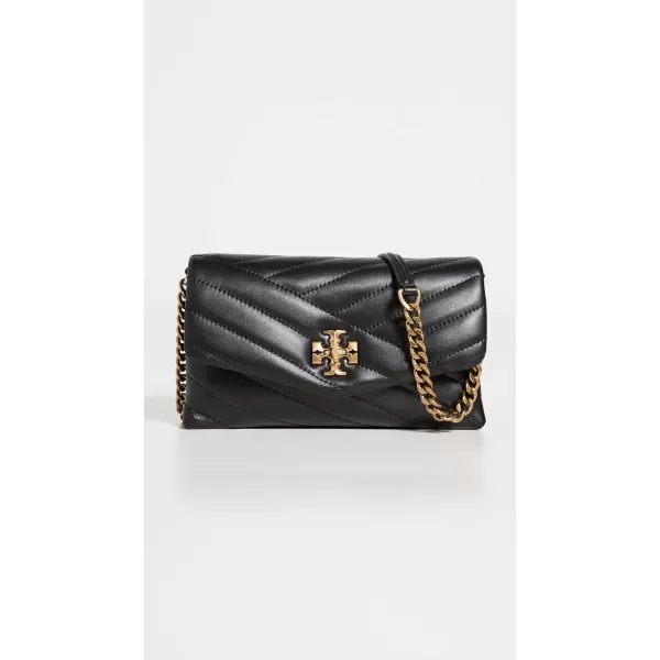 Tory Burch Womens Kira Chevron Chain Wallet Black One SizeBlack